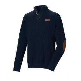 PULL EN TRICOT, BLEU MARINE, HOMME