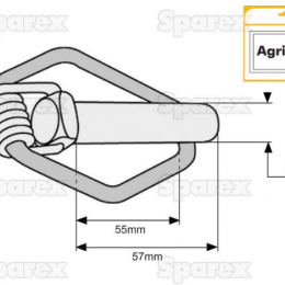 Agripak 2 goupilles sécurité 8mm