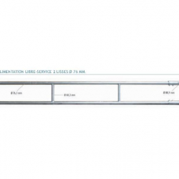 Barrière d'alimentation 2 lisses Ø 76 mm