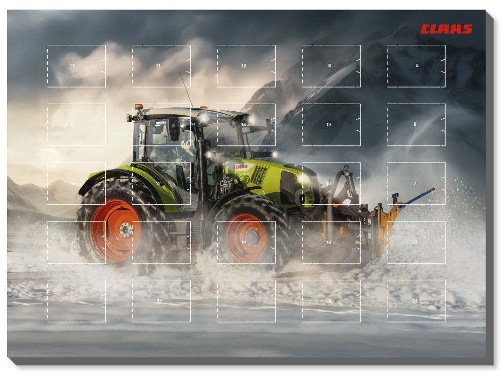 Calendrier de l’Avent CLAAS 2025 — Pour les passionnés de tracteurs et de chocolat !